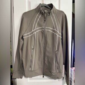 Lululemon define track jacket luon warm ash Gray size 12 NWT